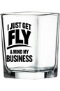 Get Fly & Mind My Business - Black Font 2 1/4 oz. Square Shot Glass
