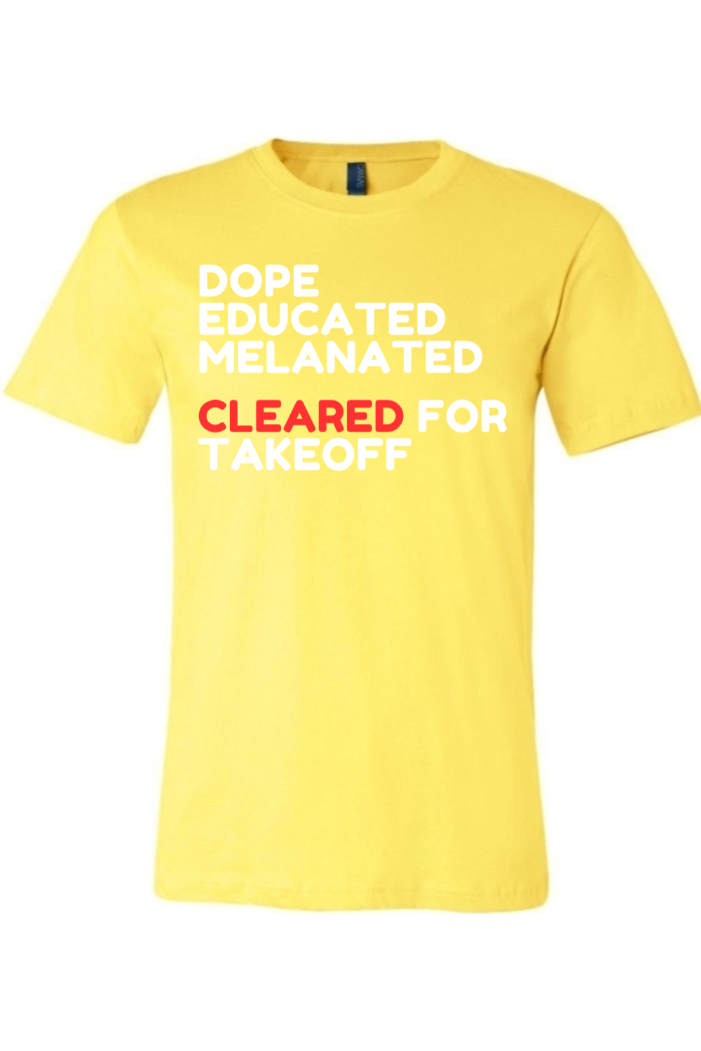 Cleared for Takeoff - White/Red Font Unisex Short Sleeve Shirt