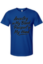 Ancestry in My Blood - Black Font Unisex Short Sleeve Shirt