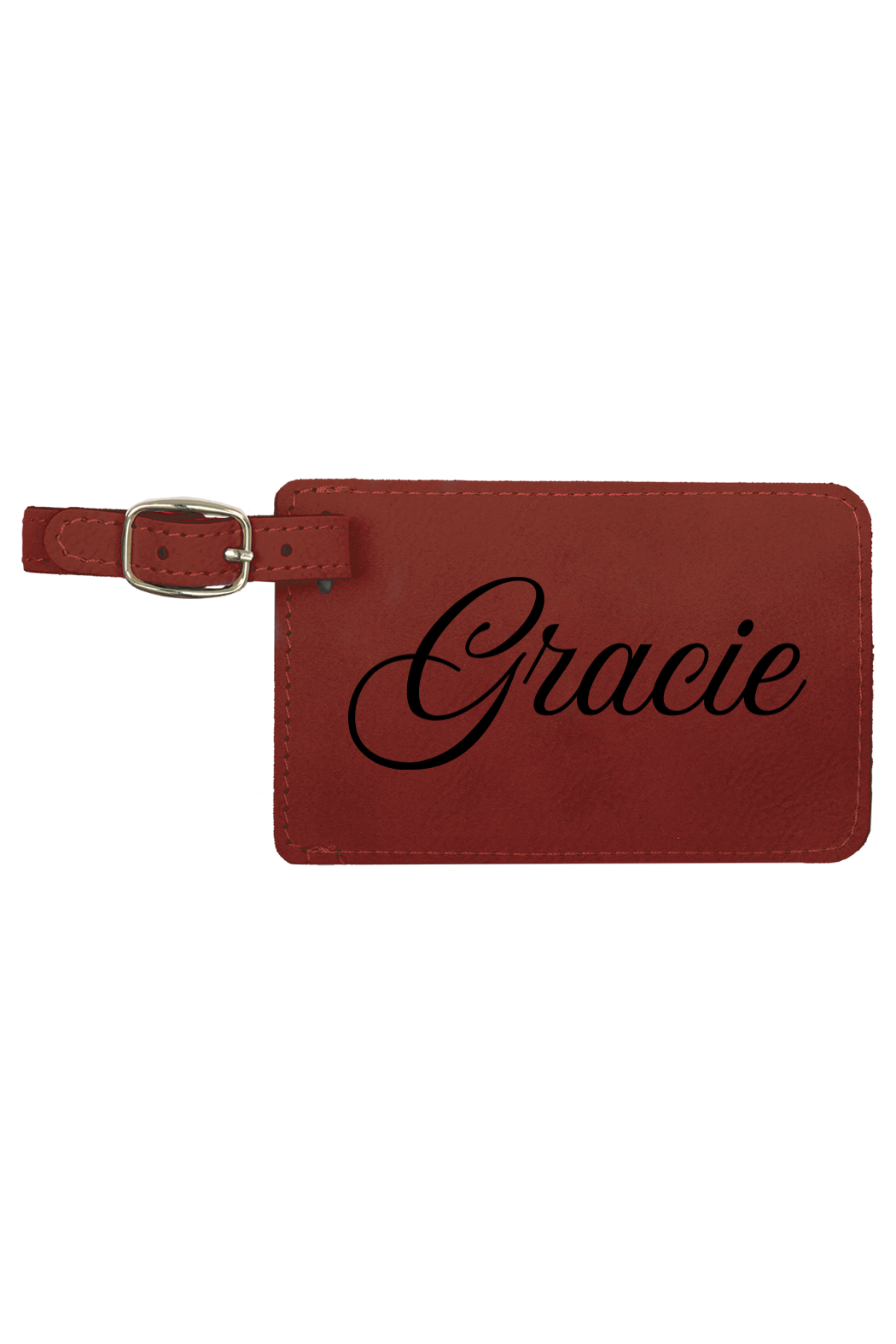 Gracie - 4 1/4" x 2 3/4" Laserable Leatherette Luggage Tag