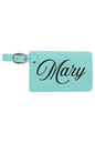Mary - 4 1/4" x 2 3/4" Laserable Leatherette Luggage Tag