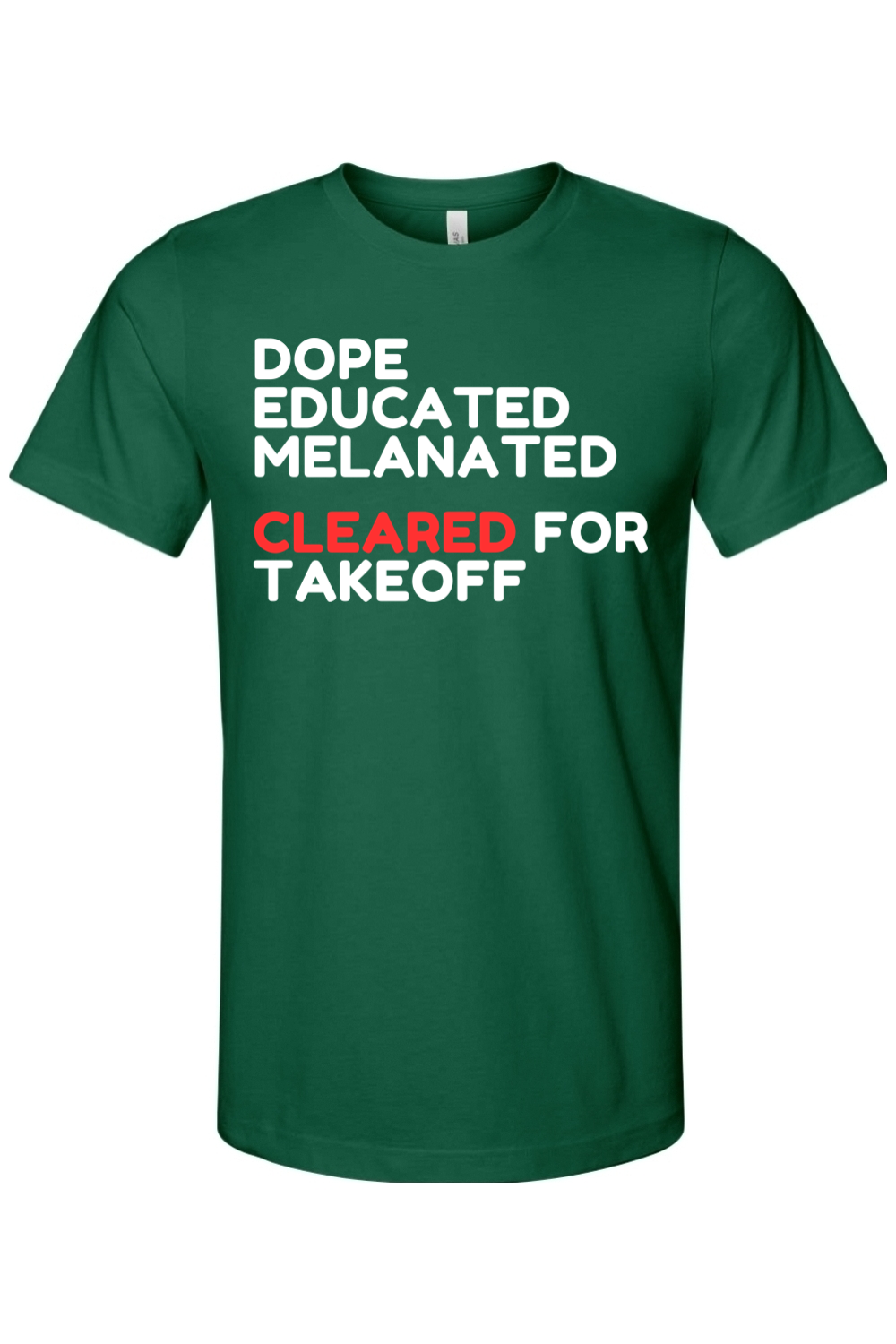 Cleared for Takeoff - White/Red Font Unisex Short Sleeve Shirt