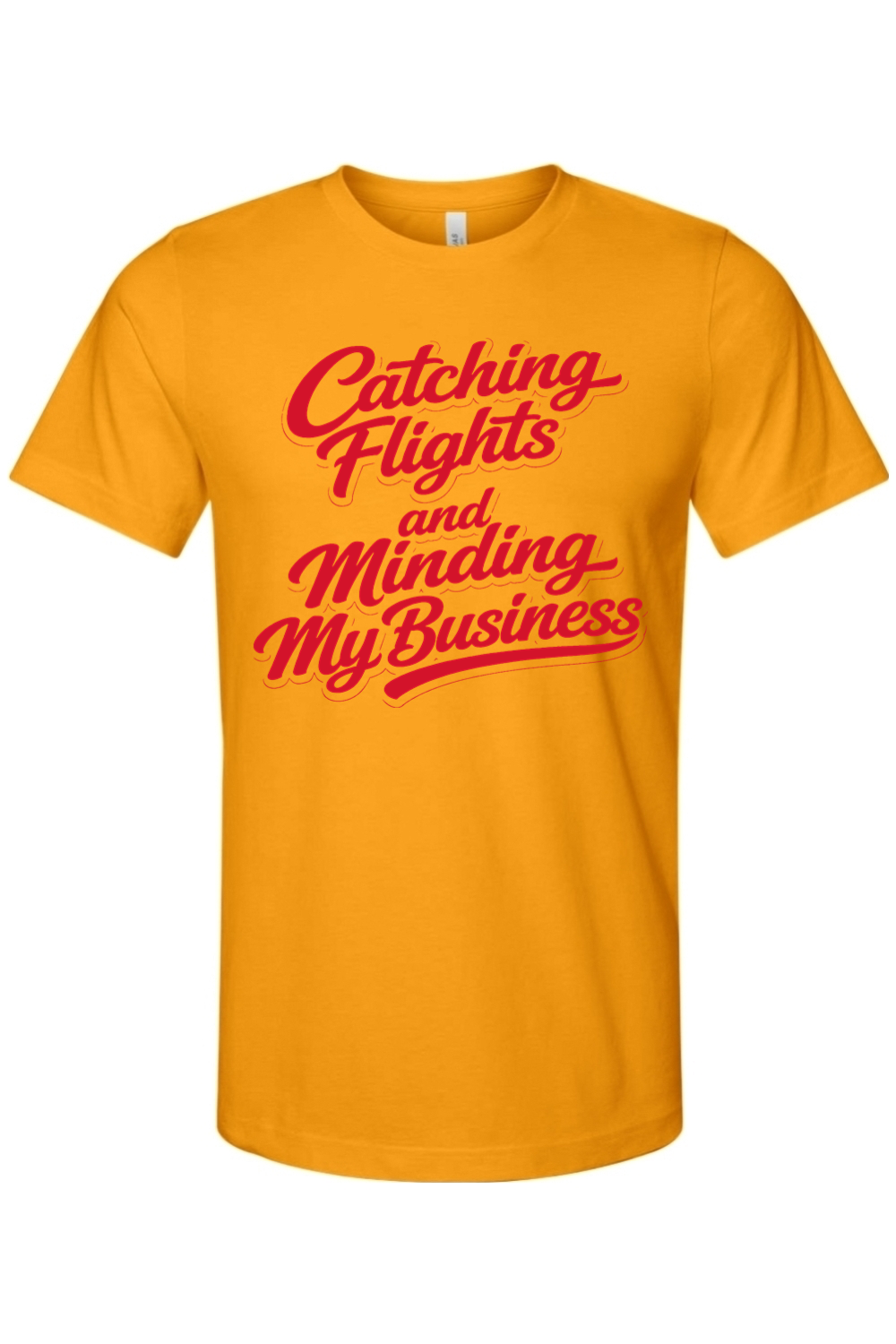 Minding My Business - Red Font Unisex Short Sleeve Shirt