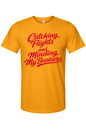 Minding My Business - Red Font Unisex Short Sleeve Shirt