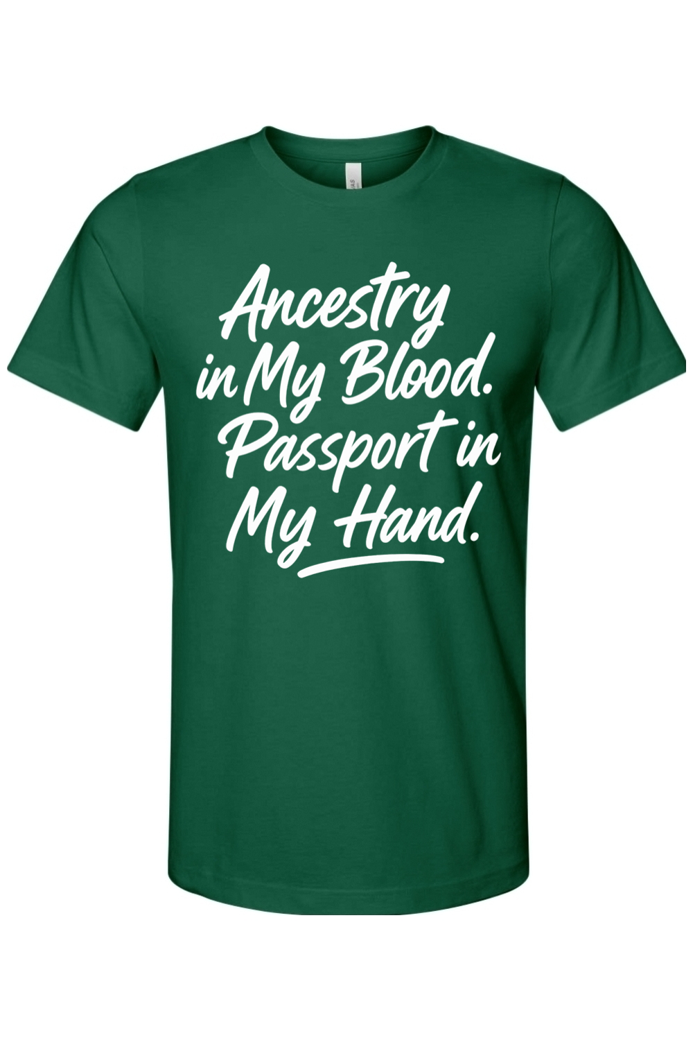 Ancestry in My Blood - White Font Unisex Short Sleeve Shirt