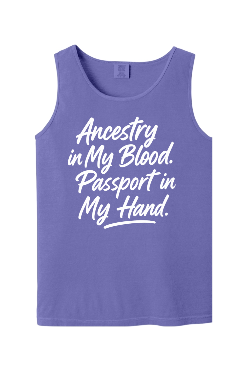Ancestry in My Blood - White Font Unisex Tank Top