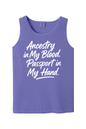 Ancestry in My Blood - White Font Unisex Tank Top