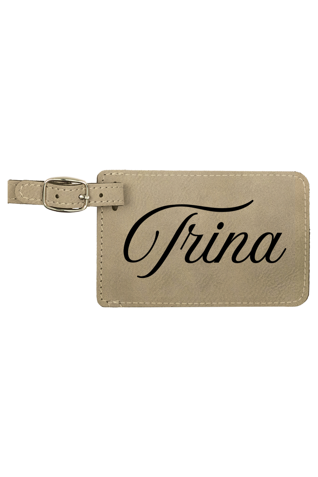 Trina - 4 1/4" x 2 3/4" Laserable Leatherette Luggage Tag