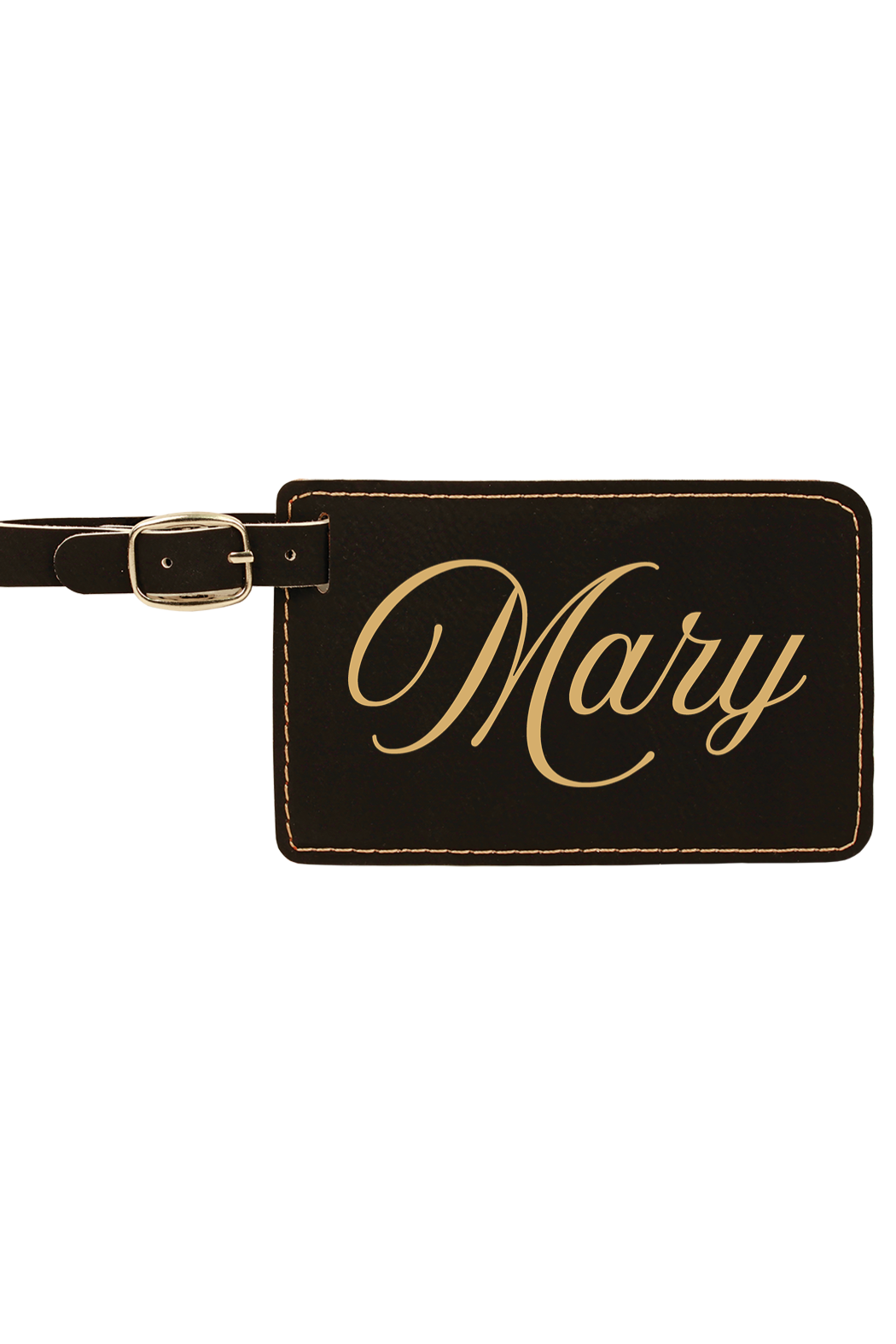 Mary - 4 1/4" x 2 3/4" Laserable Leatherette Luggage Tag