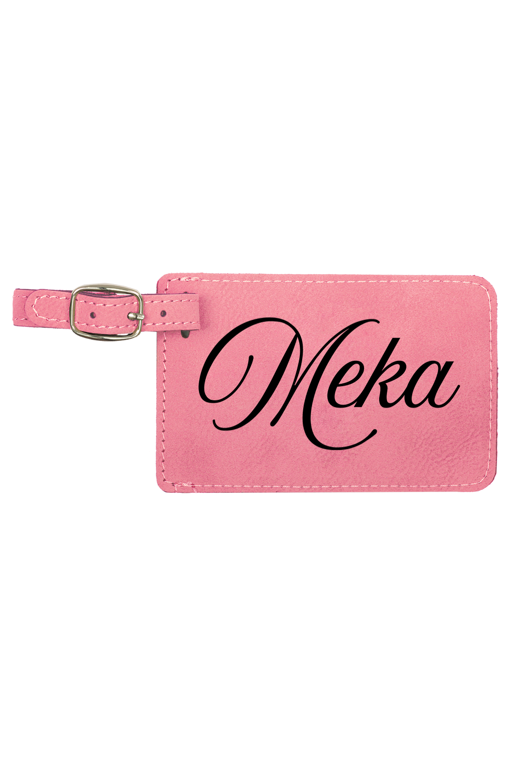 Meka - 4 1/4" x 2 3/4" Laserable Leatherette Luggage Tag