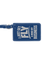 Get Fly & Mind My Business - 4 1/4" x 2 3/4" Laserable Leatherette Luggage Tag