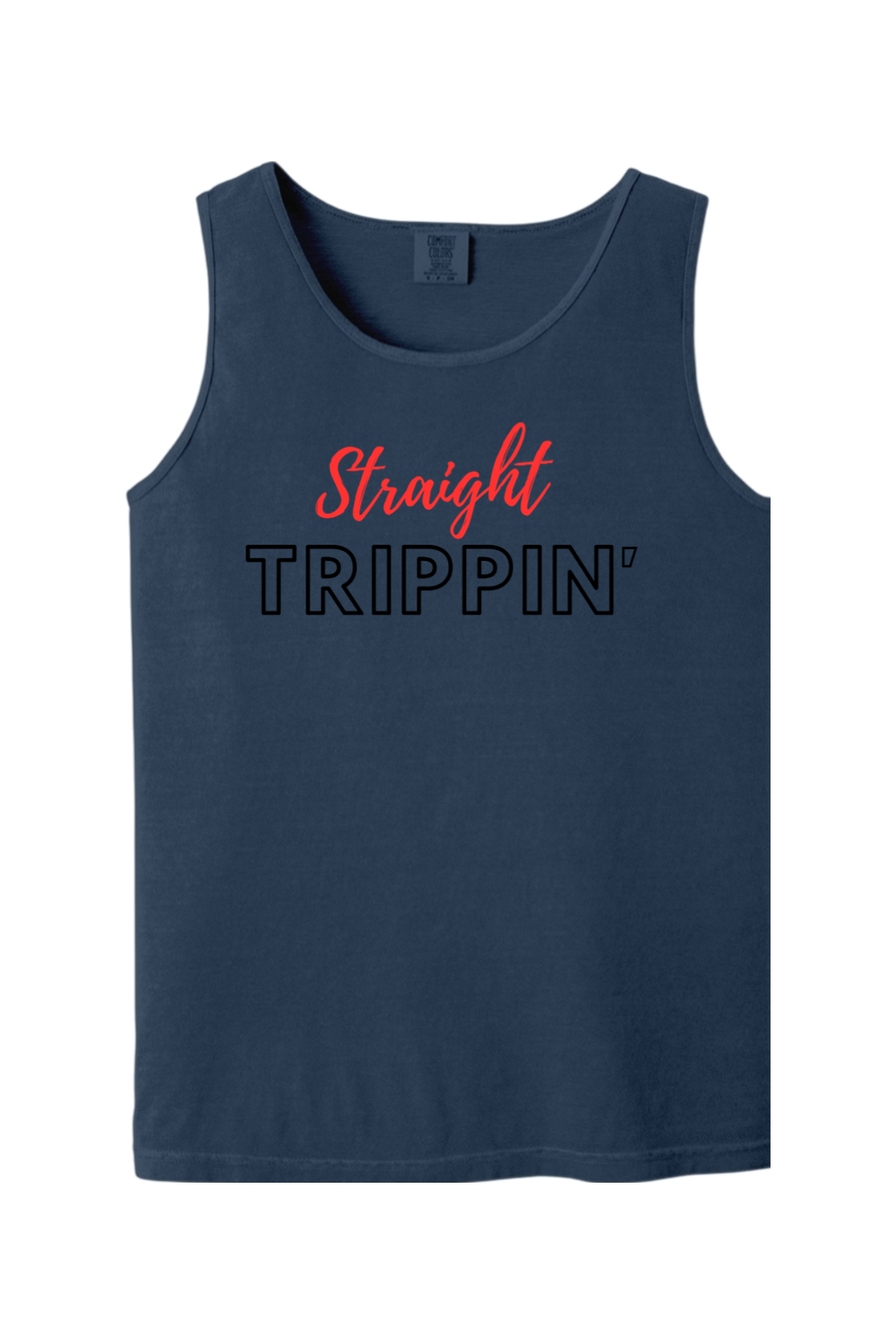 Straight Trippin' - Red/Black Font Unisex Tank Top