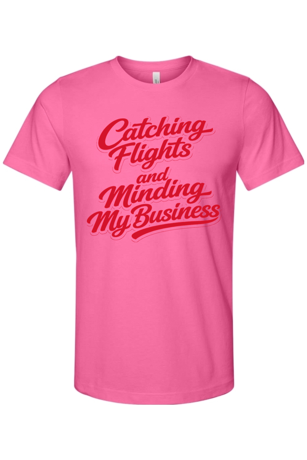 Minding My Business - Red Font Unisex Short Sleeve Shirt