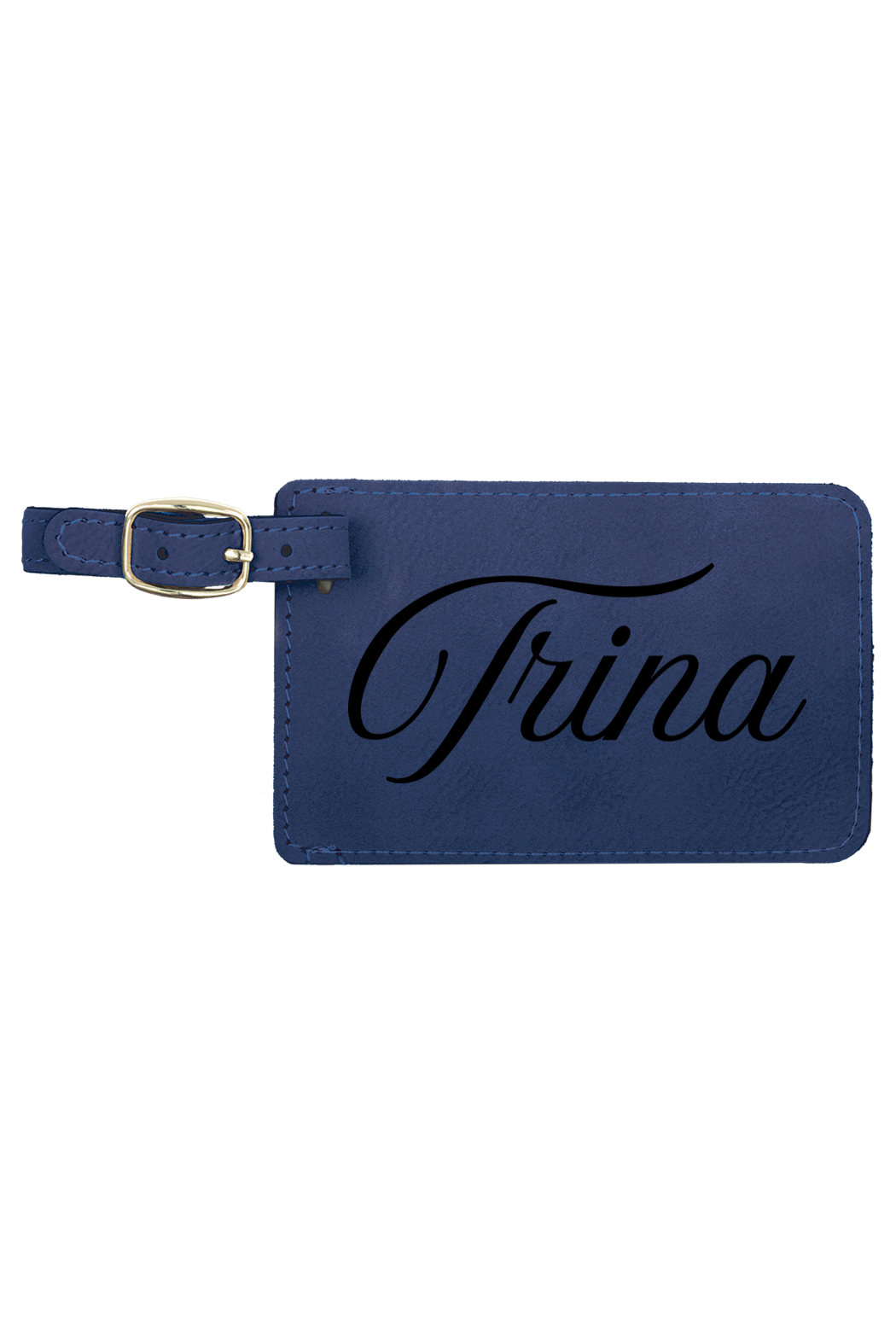 Trina - 4 1/4" x 2 3/4" Laserable Leatherette Luggage Tag