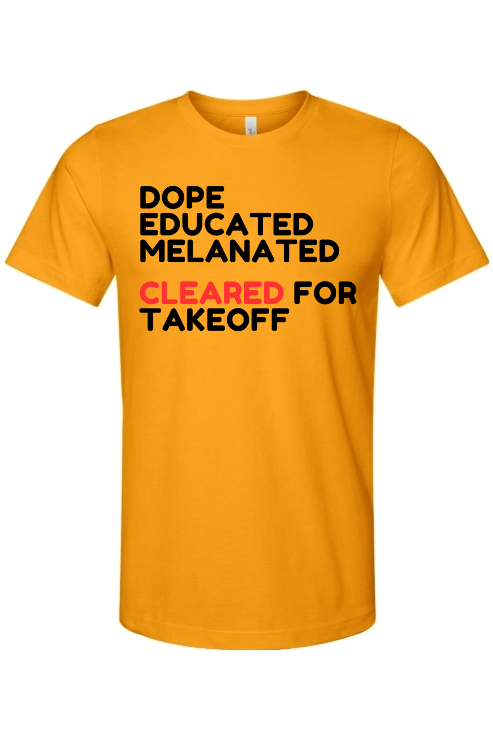 Cleared for Takeoff - Black/Red Font Unisex Short Sleeve Shirt