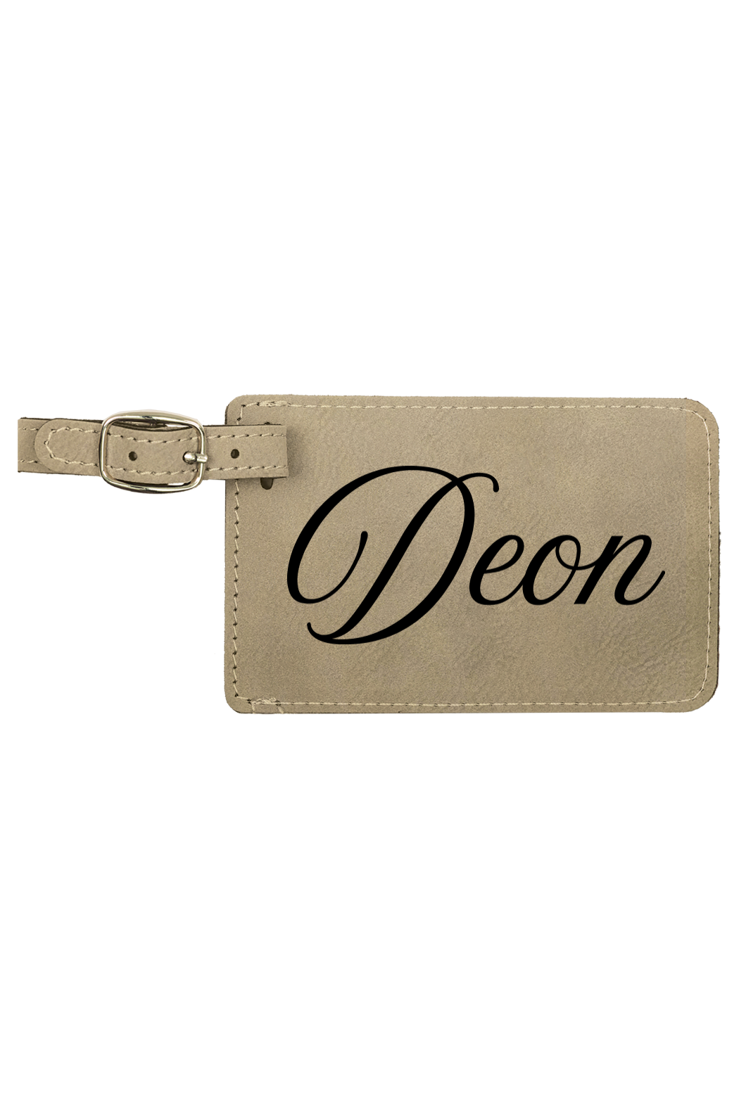 Deon - 4 1/4" x 2 3/4" Laserable Leatherette Luggage Tag