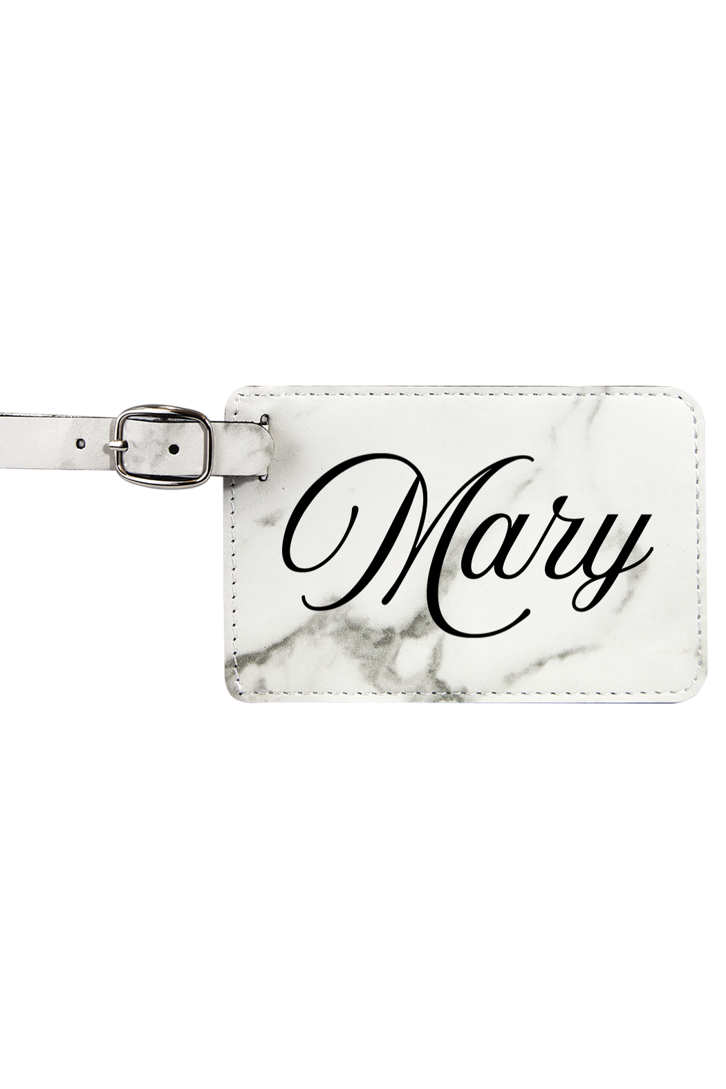 Mary - 4 1/4" x 2 3/4" Laserable Leatherette Luggage Tag