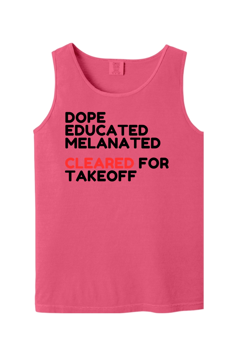 Cleared for Takeoff - Black/Red Unisex Tank Top
