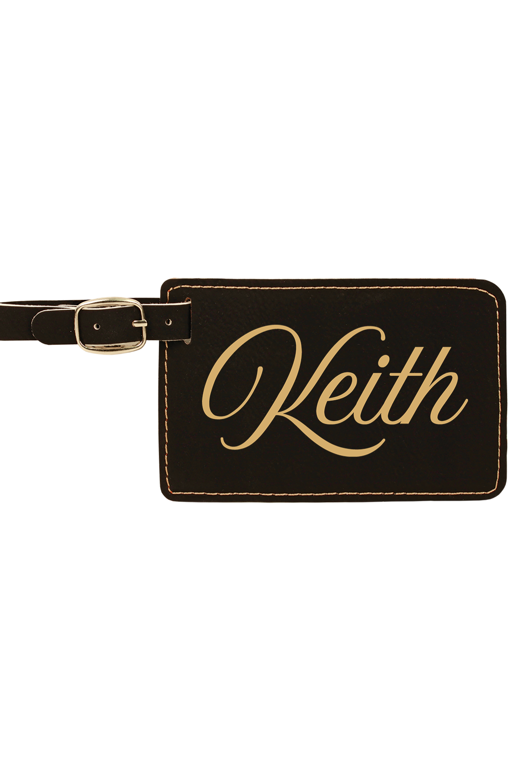 Keith - 4 1/4" x 2 3/4" Laserable Leatherette Luggage Tag