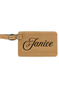 Janice - 4 1/4" x 2 3/4" Laserable Leatherette Luggage Tag