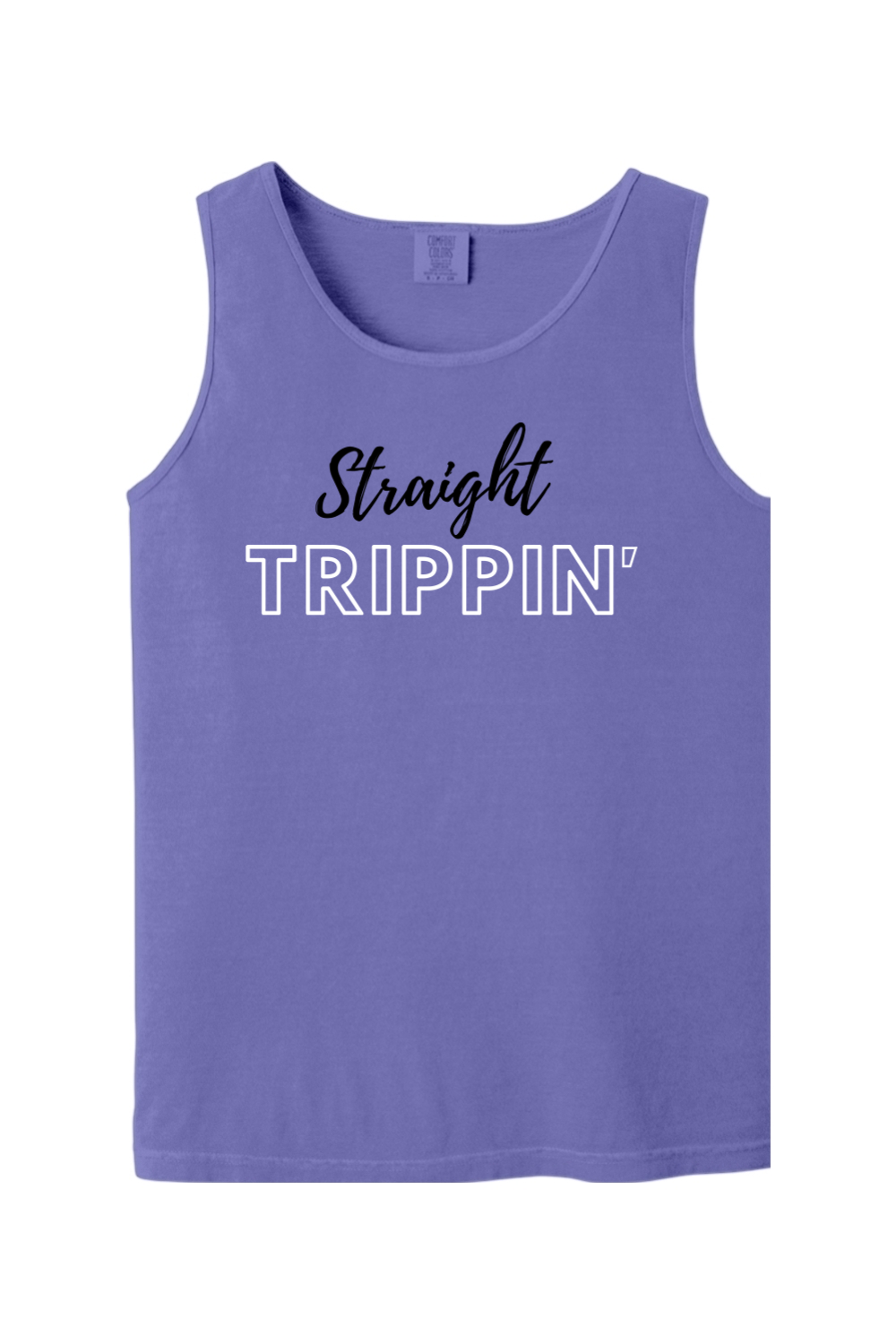 Straight Trippin' Black/White Font Unisex Tank Top