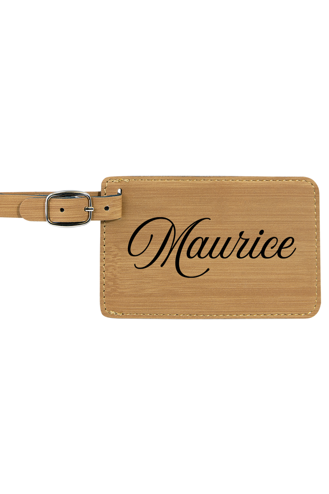 Maurice - 4 1/4" x 2 3/4" Laserable Leatherette Luggage Tag