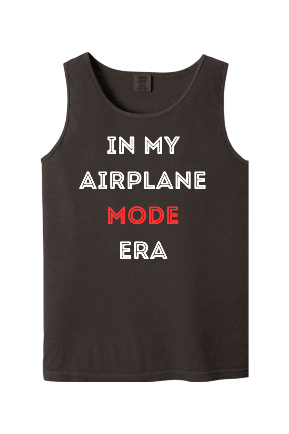 Airplane Mode Era - White/Red Font Unisex Tank Top