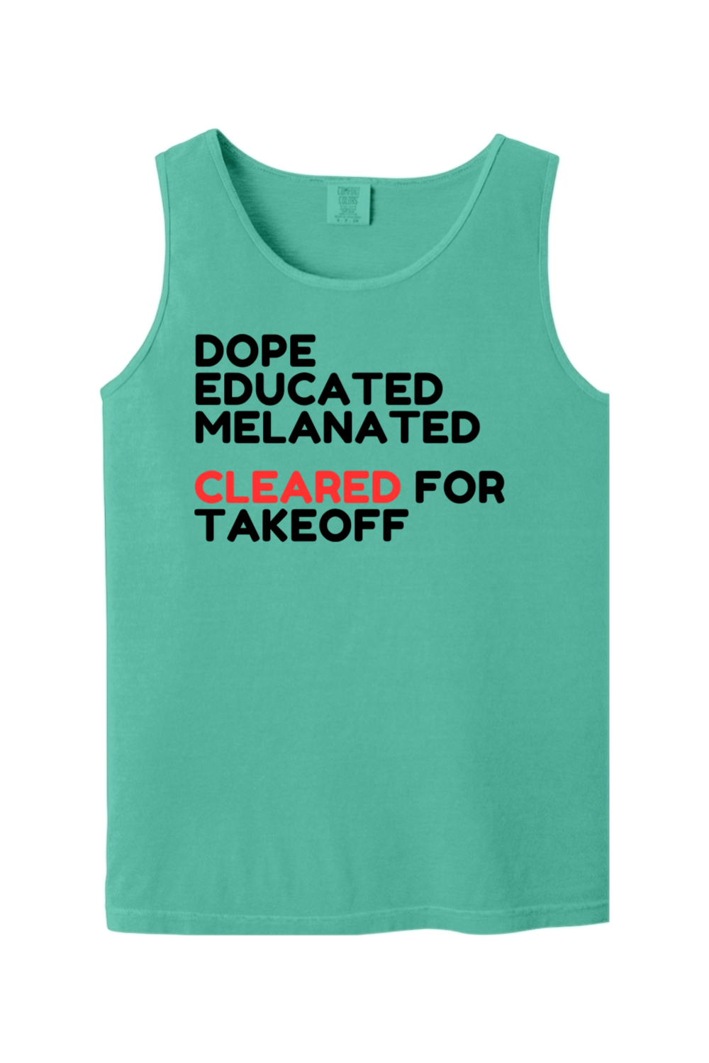 Cleared for Takeoff - Black/Red Unisex Tank Top