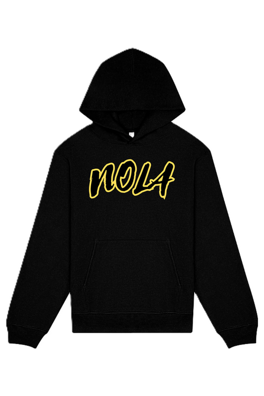 NOLA - Gold/Black Font Unisex Heavyweight Hoodie