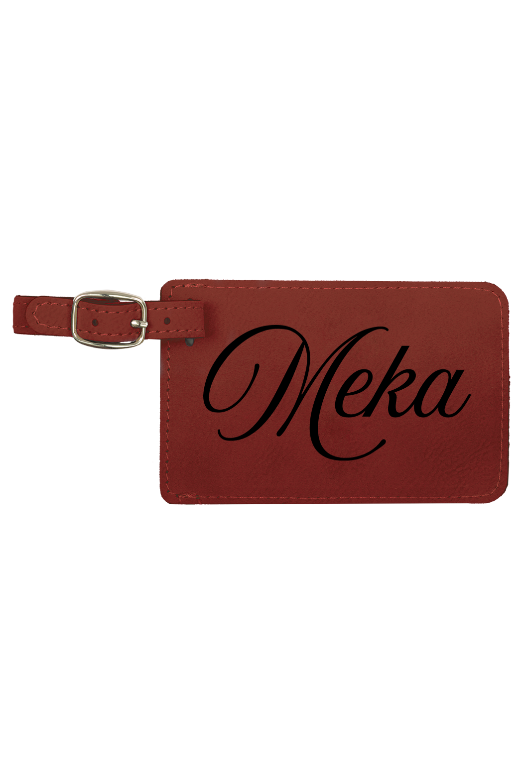 Meka - 4 1/4" x 2 3/4" Laserable Leatherette Luggage Tag