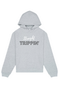 Straight Trippin' - White/Black Unisex Heavyweight Hoodie