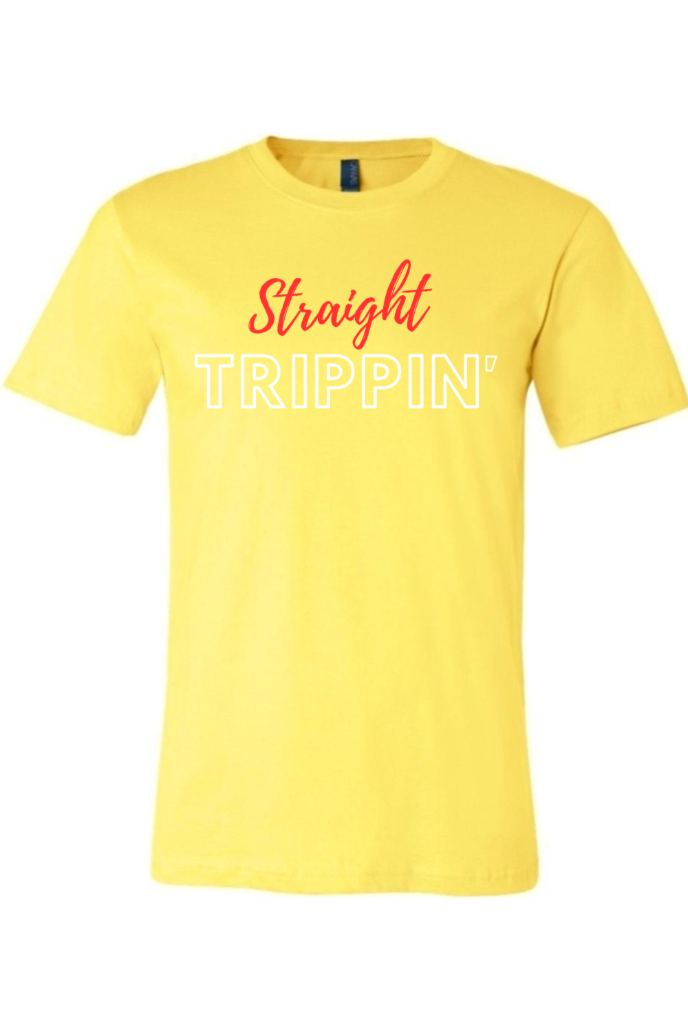 Straight Trippin' - Red/White Font Unisex Short Sleeve Shirt