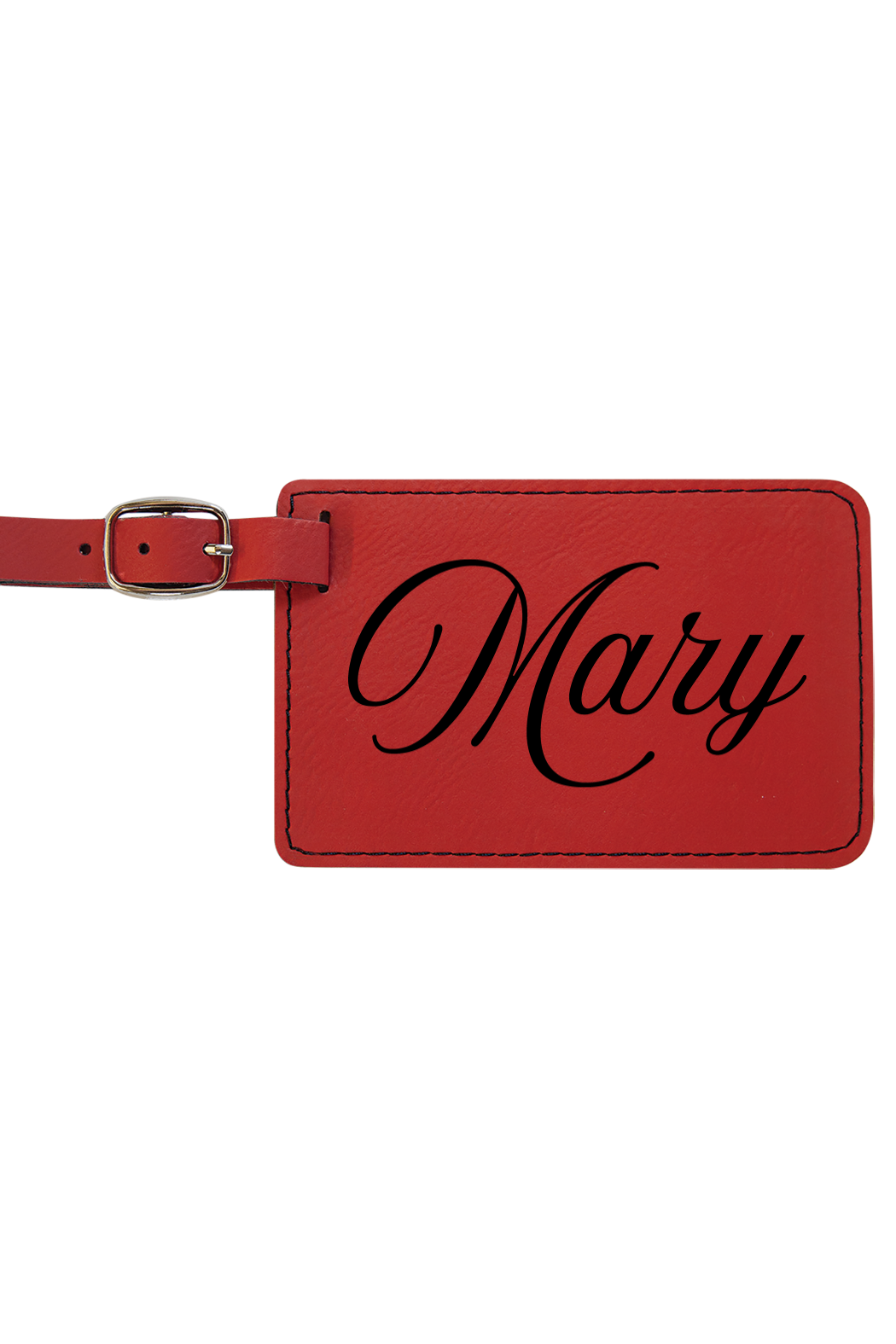 Mary - 4 1/4" x 2 3/4" Laserable Leatherette Luggage Tag