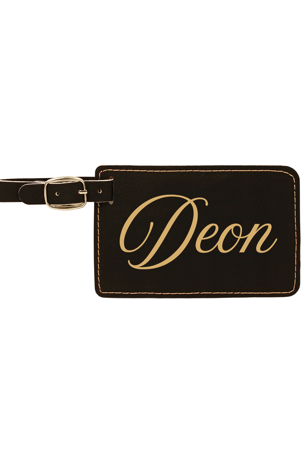 Deon - 4 1/4" x 2 3/4" Laserable Leatherette Luggage Tag