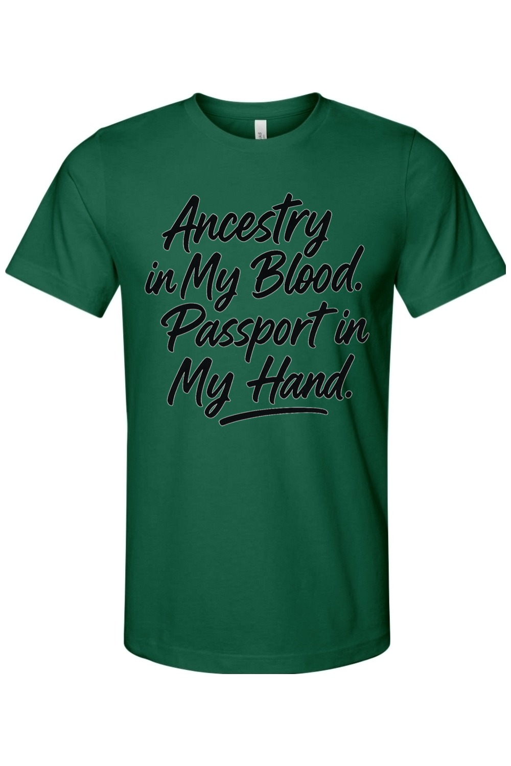 Ancestry in My Blood - Black Font Unisex Short Sleeve Shirt