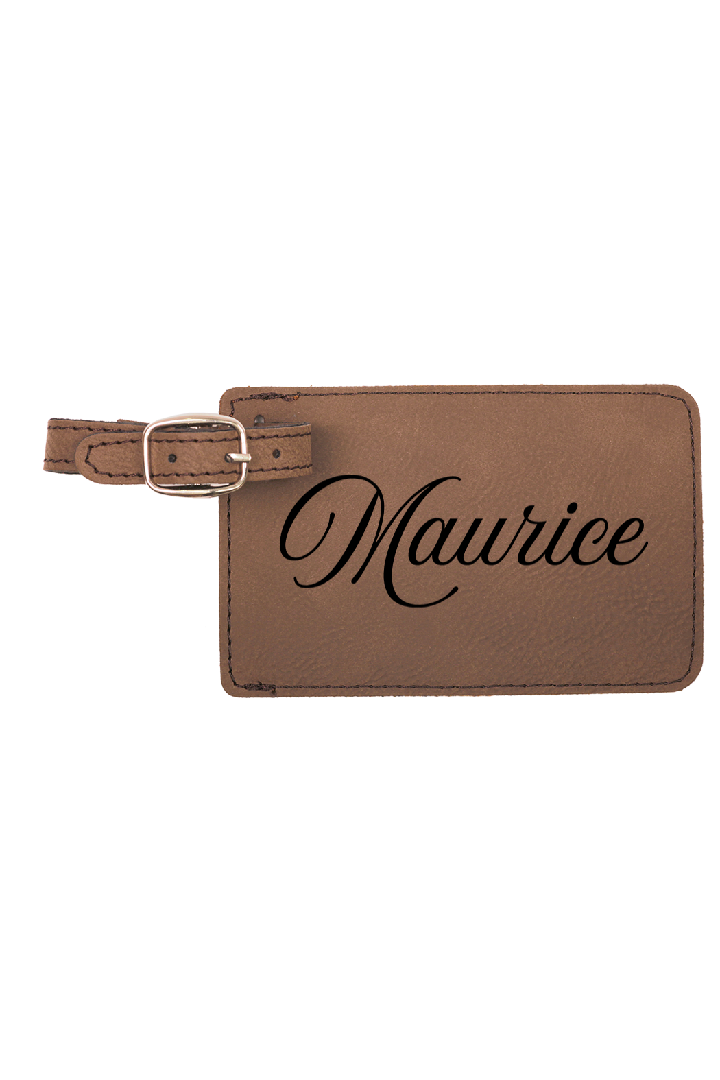 Maurice - 4 1/4" x 2 3/4" Laserable Leatherette Luggage Tag