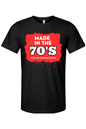 Made in the 70s  Original Parts - White/Red Font Unisex Short Sleeve Shirt