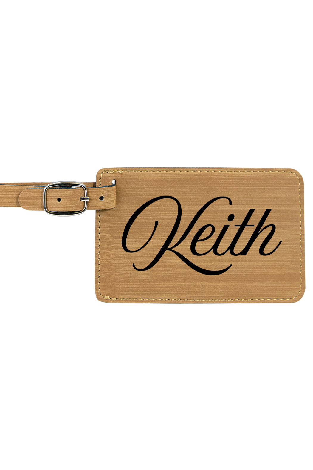 Keith - 4 1/4" x 2 3/4" Laserable Leatherette Luggage Tag