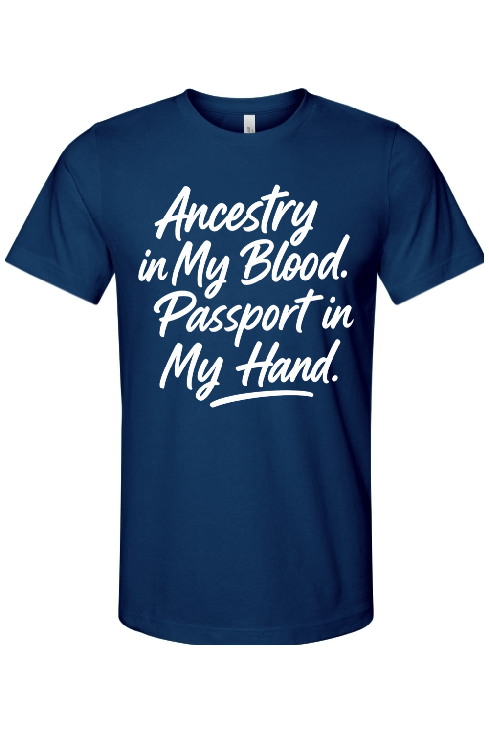 Ancestry in My Blood - White Font Unisex Short Sleeve Shirt