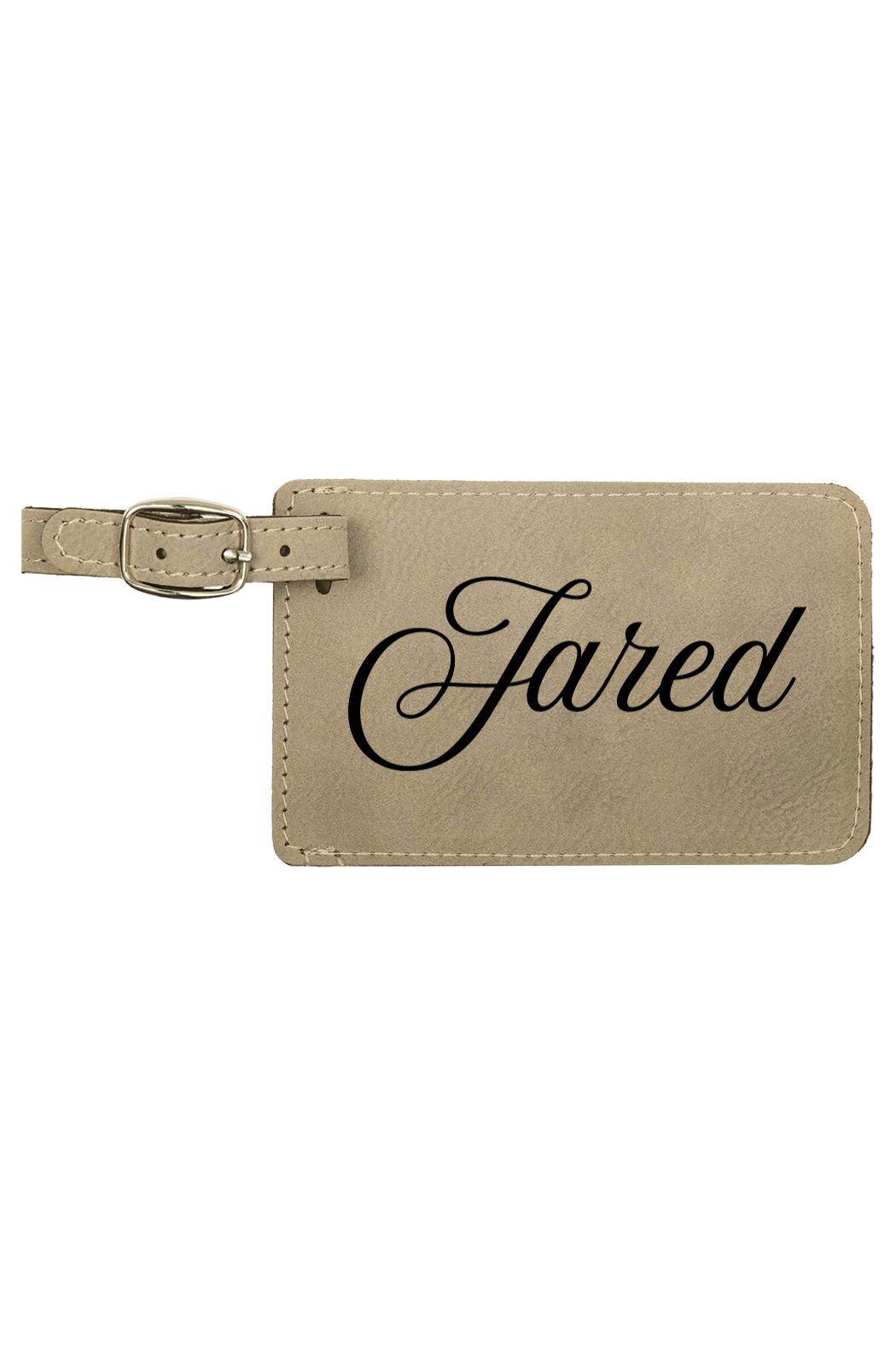 Jared - 4 1/4" x 2 3/4" Laserable Leatherette Luggage Tag