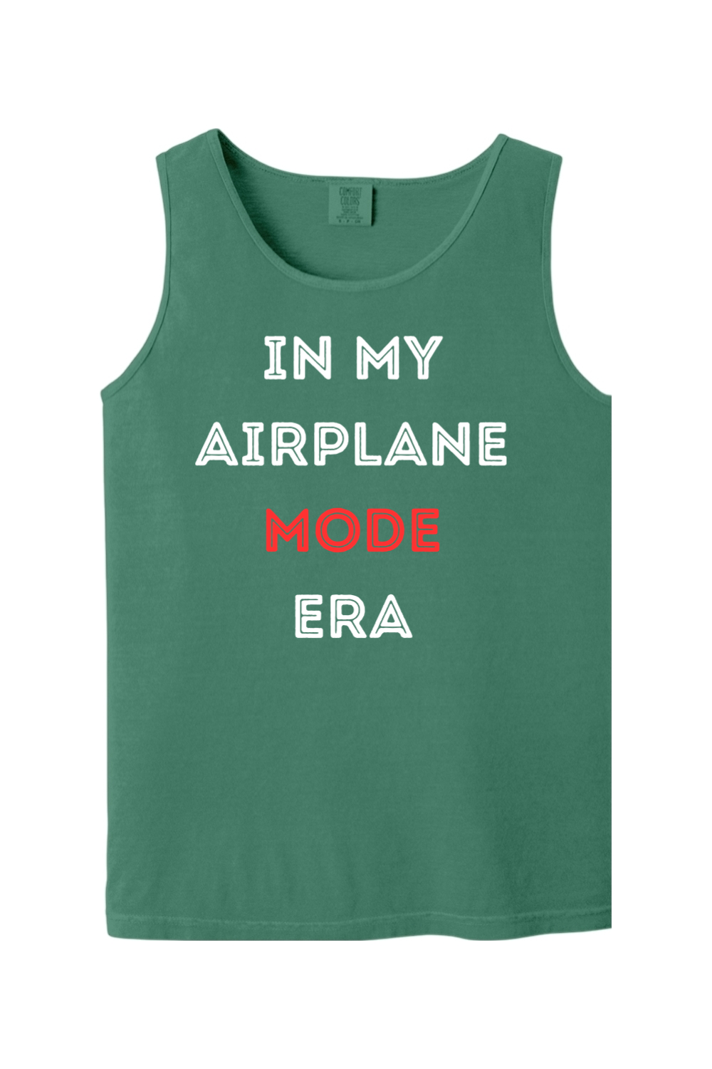 Airplane Mode Era - White/Red Font Unisex Tank Top