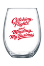Minding My Business - Red Front 21 oz. Stemless Wine Glass
