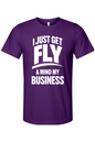 Get Fly & Mind My Business - White Font Unisex Short Sleeve Shirt