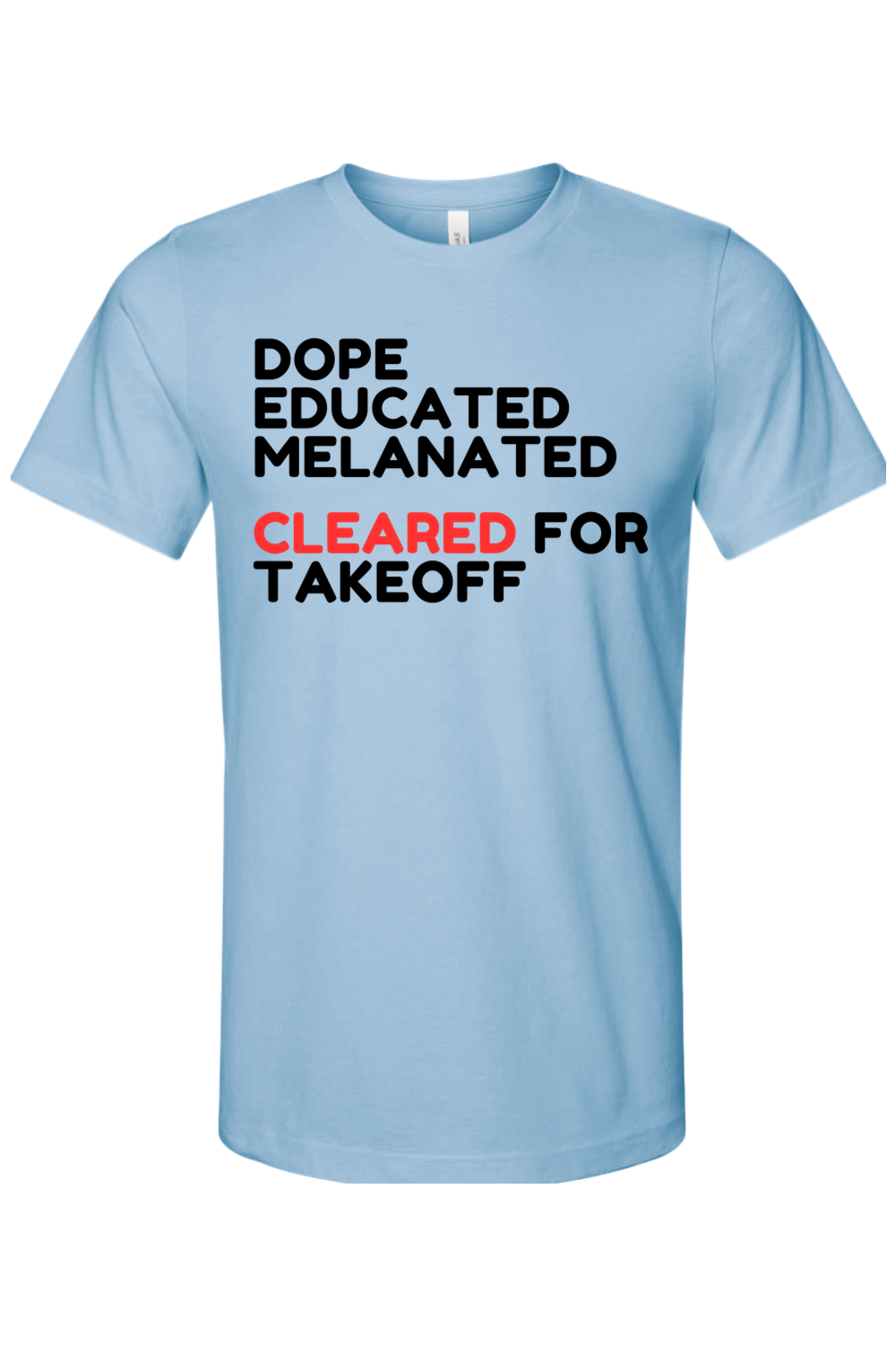 Cleared for Takeoff - Black/Red Font Unisex Short Sleeve Shirt