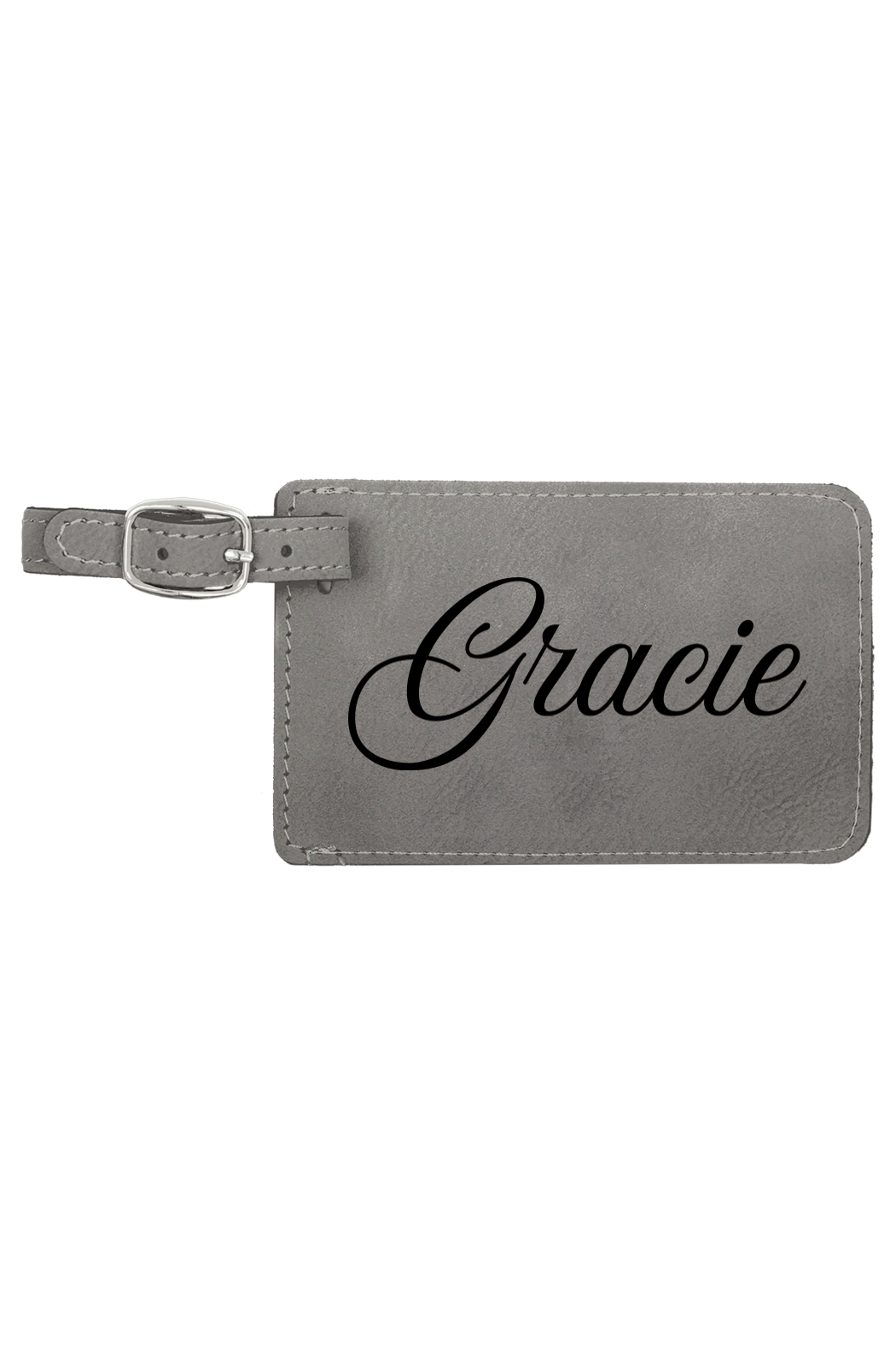 Gracie - 4 1/4" x 2 3/4" Laserable Leatherette Luggage Tag