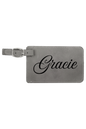 Gracie - 4 1/4" x 2 3/4" Laserable Leatherette Luggage Tag
