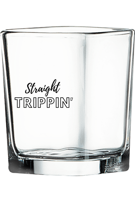 Straight Trippin' - Black Font 2 1/4 oz. Square Shot Glass