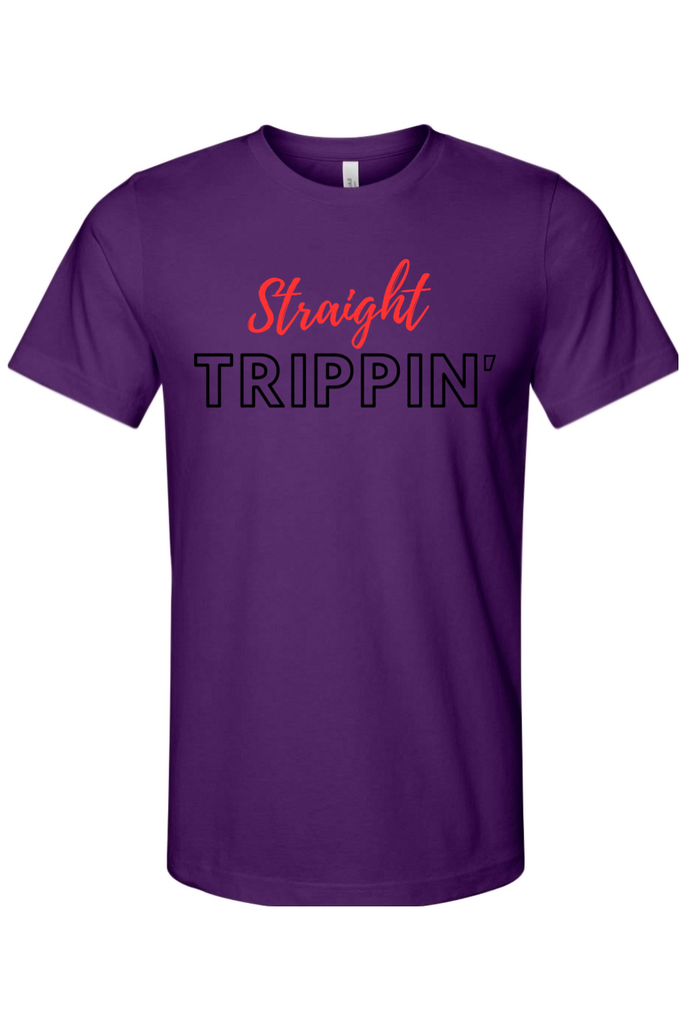 Straight Trippin' - Red/Black Font Unisex Short Sleeve Shirt