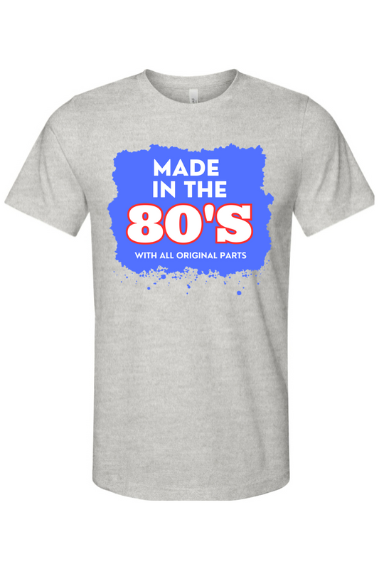 Made in the 80s Original Parts - White/Blue Unisex Short Sleeve Shirt