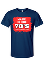 Made in the 70s  Original Parts - White/Red Font Unisex Short Sleeve Shirt
